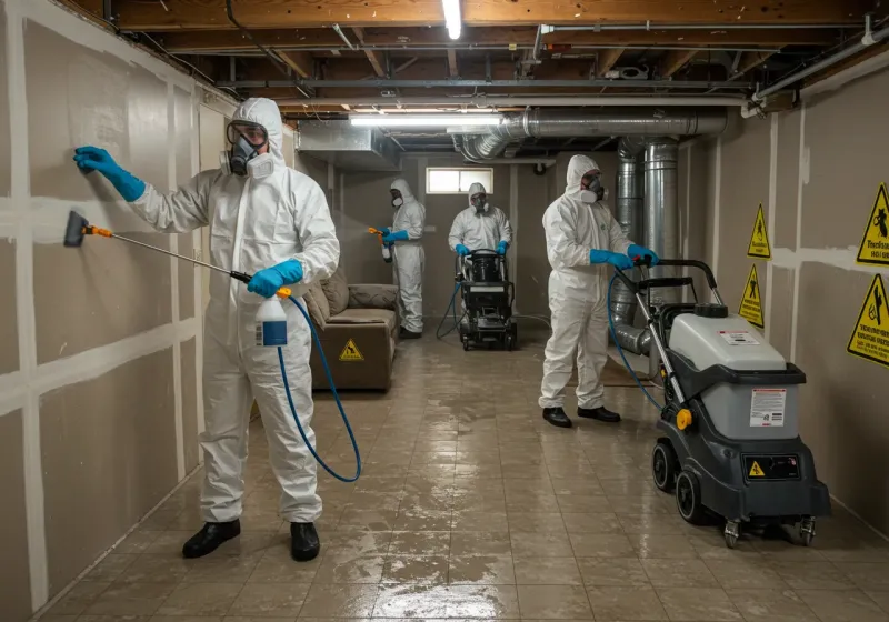 Basement Moisture Removal and Structural Drying process in Coarsegold, CA